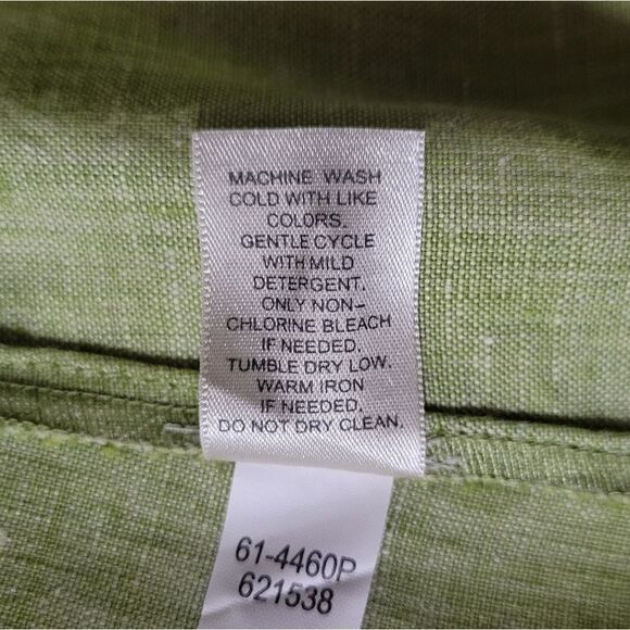 J. Jill Women's Celery Green Embroidered Linen Jacket - Picture 13 of 16